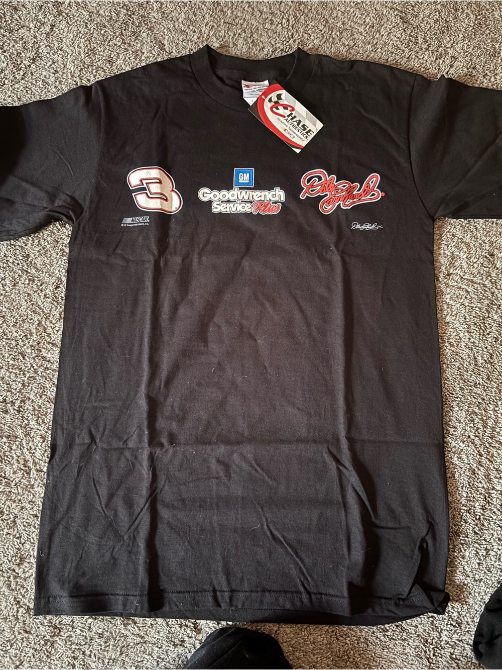 Chase Authentics Black Dale Earnhardt #3 Logo Tee
